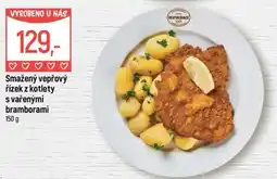Globus Smažený vepřový řízek z kotlety s vařenými bramborami nabídka