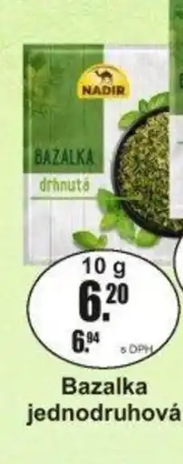 Adam Nadir Bazalka jednodruhová nabídka