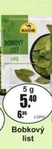 Adam Nadir Bobkový list nabídka