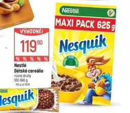 Globus NESTLÉ Dětské cereálie nabídka