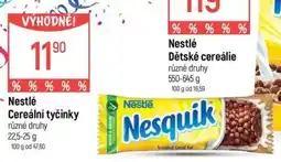 Globus NESTLÉ Cereální tyčinky nabídka