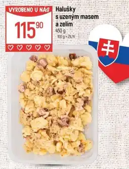 Globus Halušky s uzeným masem a zelím nabídka