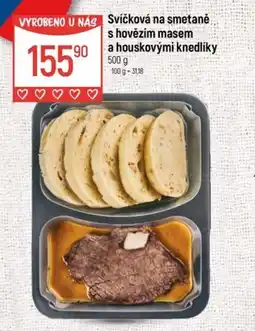 Globus Svíčková na smetaně s hovězím masem a houskovými knedlíky nabídka
