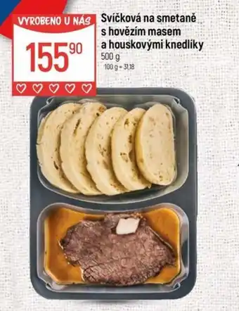 Globus Svíčková na smetaně s hovězím masem a houskovými knedlíky nabídka