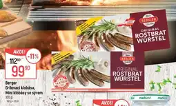 Globus Berger grilovací klobása, mini klobásy se sýrem nabídka