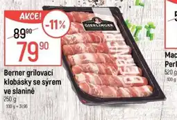 Globus Berner grilovací klobásky se sýrem ve slanině nabídka