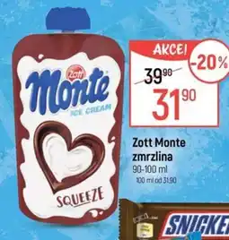 Globus ZOTT Monte zmrzlina nabídka
