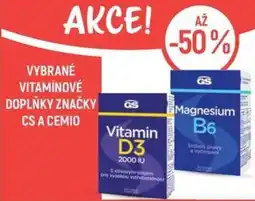 Globus Vybrané vitamínové doplňky značky cs a cemio nabídka