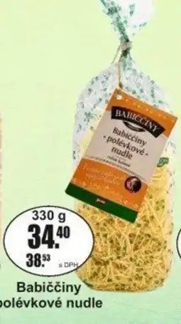 Adam Babiččiny -polévkové- nudle nabídka