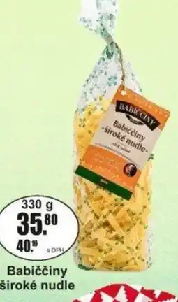 Adam Babiččiny široké nudle nabídka