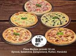 Adam Pizza Markýz, průměr 32 cm Sýrová, Salámová, Žampionová, Kuřecí, Hanácká nabídka