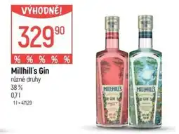 Globus MILLHILL'S Gin nabídka