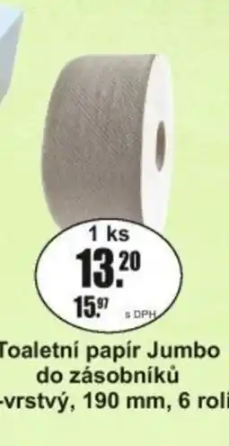 Adam Toaletní papír Jumbo do zásobníků -vrstvý, 190 mm, 6 rolí nabídka