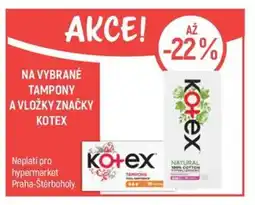 Globus Na vybrané tampony a vložky značky kotex nabídka