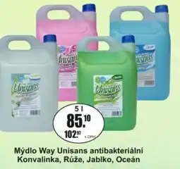 Adam Mýdlo Way Unisans antibakteriální Konvalinka, Růže, Jablko, Oceán nabídka