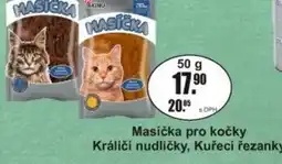 Adam Masička pro kočky Králičí nudličky, Kuřecí řezanky nabídka