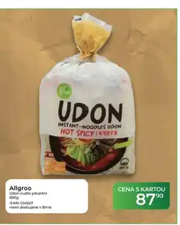 Tamda Foods Allgroo Udon nudle pikantní nabídka
