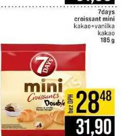 Jip 7days croissant mini kakao+vanilka kakao 185 g nabídka