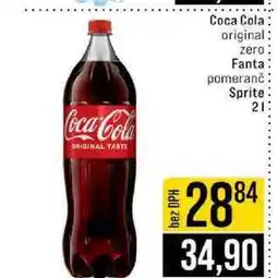 Jip Coca Cola original zero Fanta pomeranč Sprite nabídka