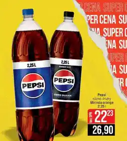 Jip Pepsi různé druhy Mirinda orange nabídka