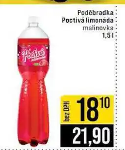 Jip Poděbradka Poctivá limonáda malinovka nabídka
