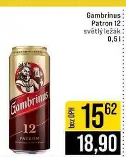 Jip Gambrinus Patron 12 světlý ležák nabídka