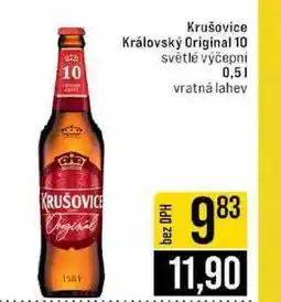 Jip Krušovice Královský Original 10 světlé výčepni nabídka