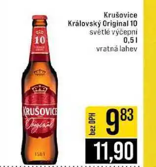 Jip Krušovice Královský Original 10 světlé výčepni nabídka