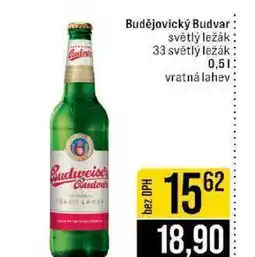 Jip Budějovický Budvar světlý ležák 33 světlý ležák nabídka