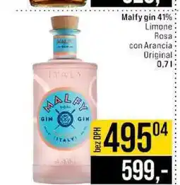 Jip Malfy gin 41% Limone Rosa con Arancia Original nabídka