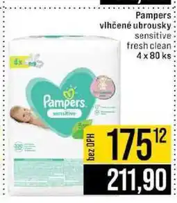 Jip Pampers vlhčené ubrousky sensitive fresh clean 4 x 80 ks nabídka