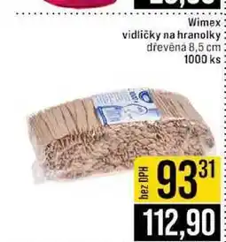 Jip Wimex vidličky na hranolky dřevěná 8,5 cm 1000 ks nabídka