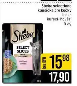 Jip Sheba selectione kapsička pro kočky losos kuřecí+hovězí 85g nabídka