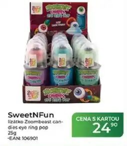 Tamda Foods SweetNFun lizátko Zoombeast candies eye ring pop nabídka