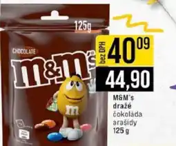 Jip M&M's dražé čokoláda arašídy nabídka