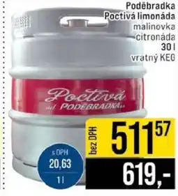 Jip PODĚBRADKA Poctivá limonáda nabídka