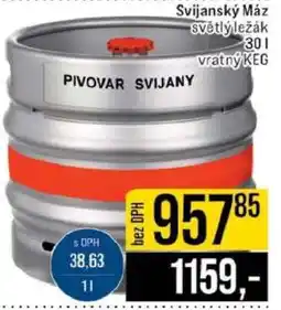 Jip Svijanský Máz světlý ležák 30 l vratný KEG nabídka