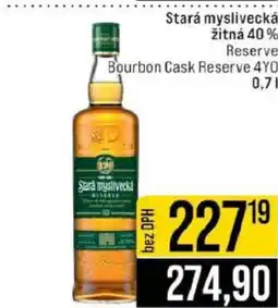 Jip Stará myslivecká žitná 40 % Reserve Bourbon Cask Reserve 4YO nabídka