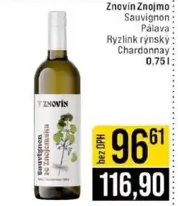 Jip Znovín Znojmo Sauvignon nabídka