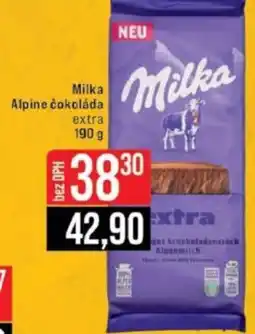 Jip Milka Alpine čokoláda extra nabídka