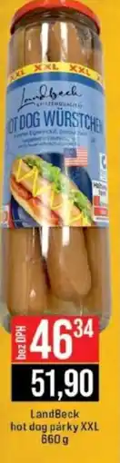 Jip LandBeck hot dog párky XXL nabídka