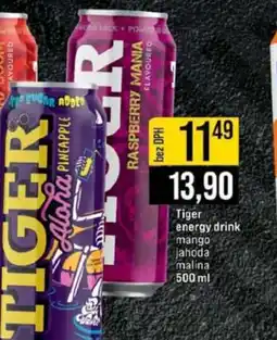 Jip Tiger energy drink nabídka