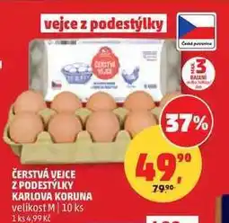 Penny Market ČERSTVÁ VEJCE Z PODESTÝLKY KARLOVA KORUNA nabídka