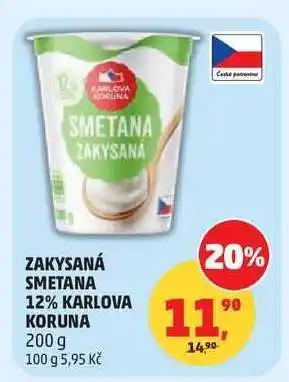 Penny Market Zakysaná smetana 12% Karlova Koruna nabídka