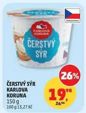 Penny Market Čerstvý sýr Karlova Koruna nabídka