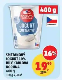 Penny Market SMETANOVÝ JOGURT 10% BÍLÝ KARLOVA KORUNA nabídka