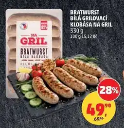 Penny Market BRATWURST BÍLÁ GRILOVACÍ KLOBÁSA NA GRIL nabídka
