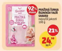 Penny Market PRAŽSKÁ ŠUNKA ŘEZNÍKŮV TALÍŘ SHAVED nabídka
