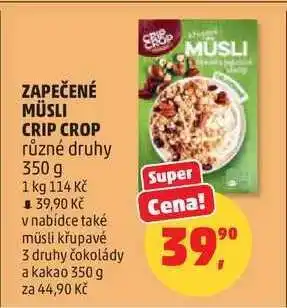 Penny Market ZAPEČENÉ MÜSLI CRIP CROP nabídka