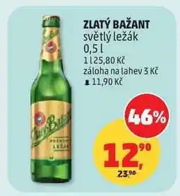 Penny Market ZLATÝ BAŽANT světlý ležák 0,5 l nabídka